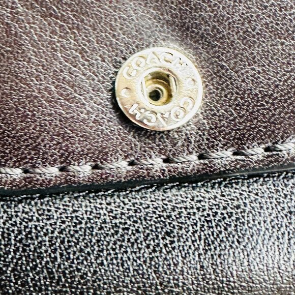 Vintage Coach Black Leather Soho Buckle Large Wallet - Picture 12 of 16